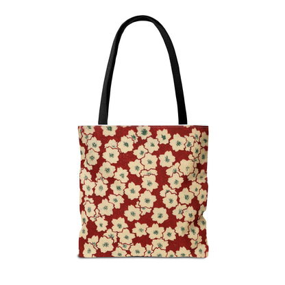 Japanese Sakura Tote Bag - Taisho Era Chiyogami Washi Pattern Vintage Design