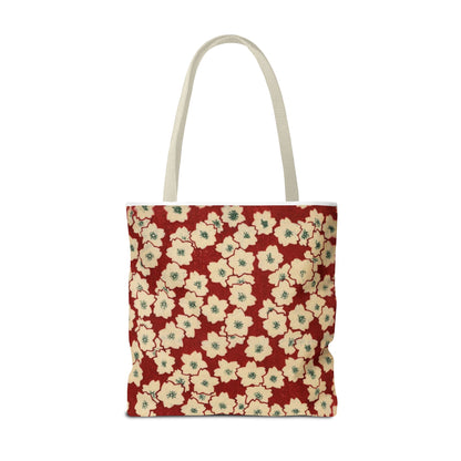 Japanese Sakura Tote Bag - Taisho Era Chiyogami Washi Pattern Vintage Design
