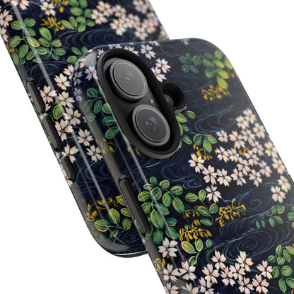 Sakura River Night Phone Case – Japanese Chiyogami Inspired Design