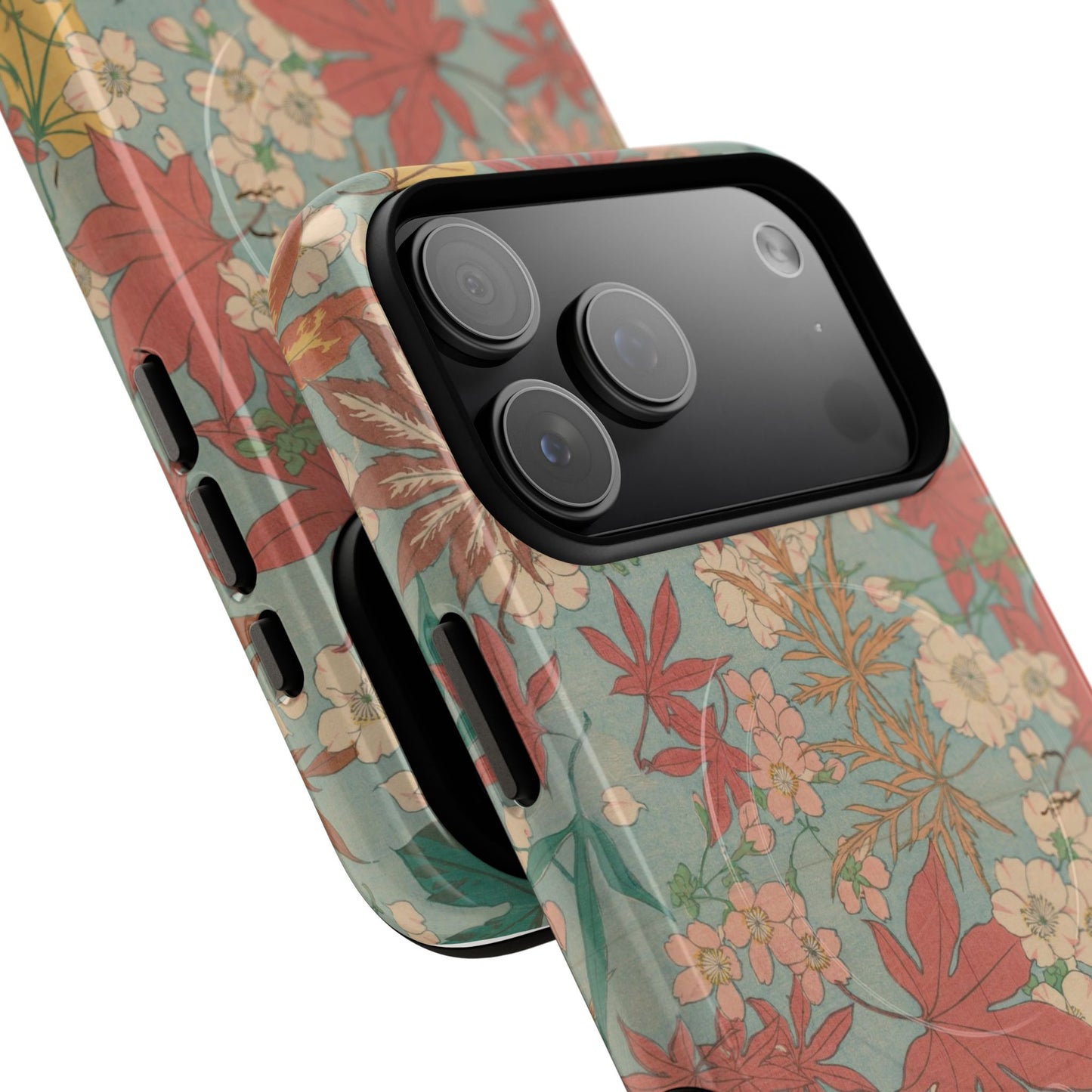 Meiji Era Maple & Autumn Bloom Phone Case | "Chiyogami Mihon" Japanese Archive Art
