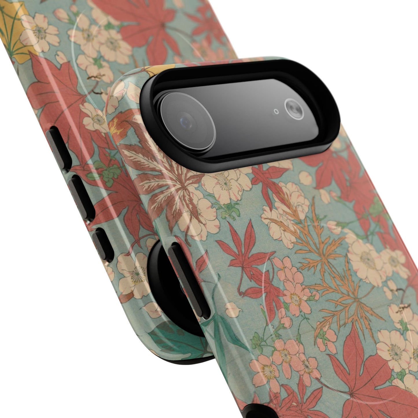 Meiji Era Maple & Autumn Bloom Phone Case | "Chiyogami Mihon" Japanese Archive Art