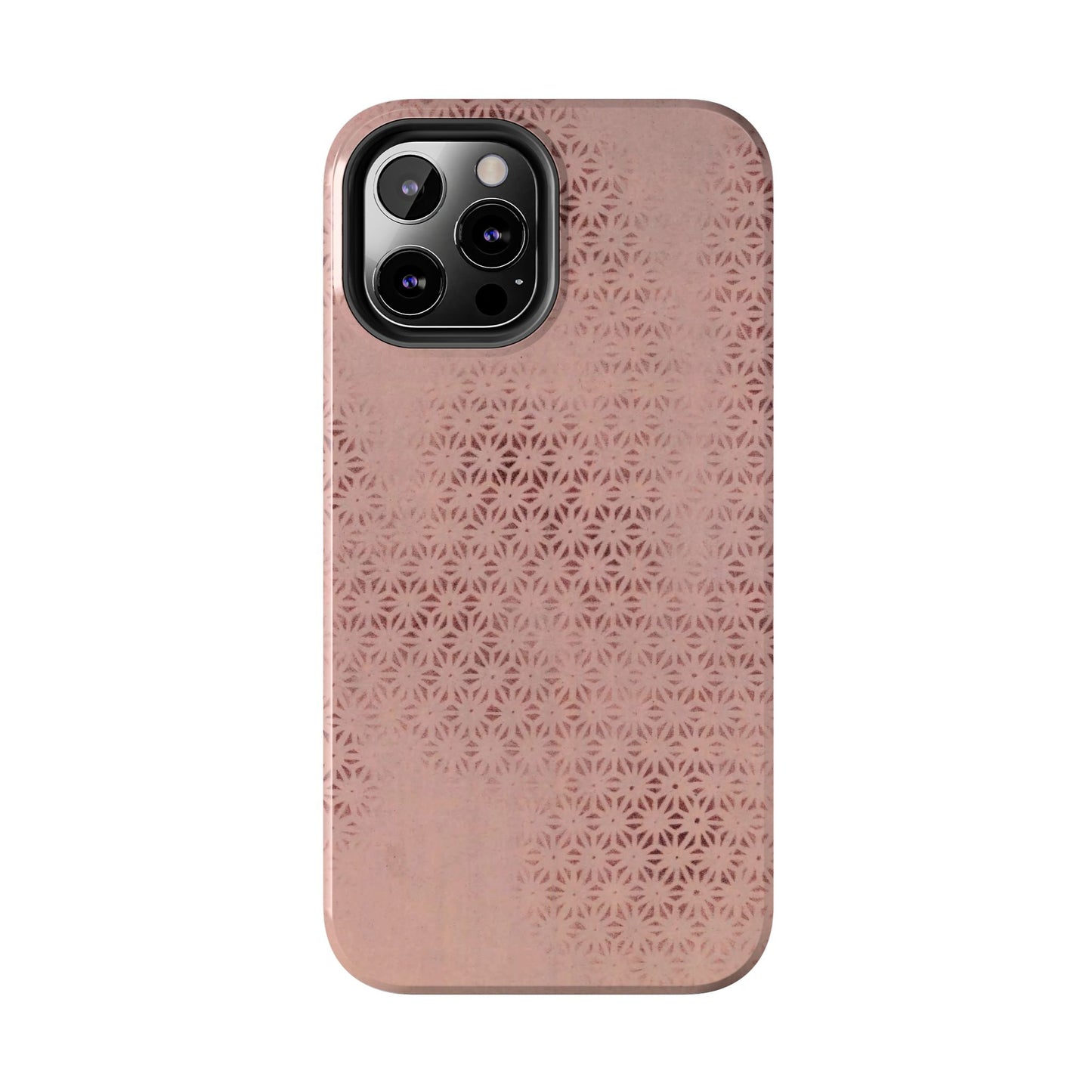 Taisho Era Pink Asanoha Phone Case | 1926 Japanese Chiyogami Art | Hemp Leaf Pattern