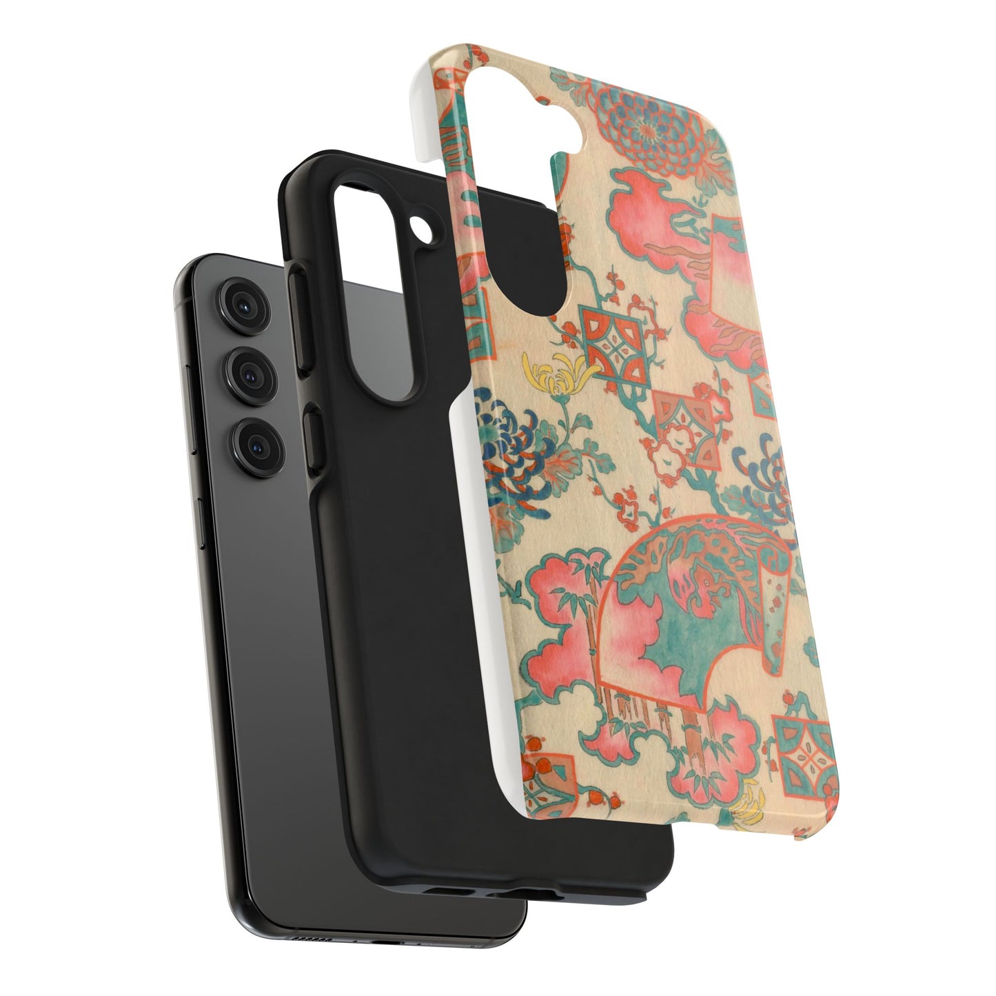 Meiji Era Fan & Chrysanthemum Phone Case | 1901 Zuan Hyakushu | Japanese Art