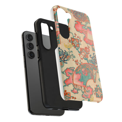 Meiji Era Fan & Chrysanthemum Phone Case | 1901 Zuan Hyakushu | Japanese Art