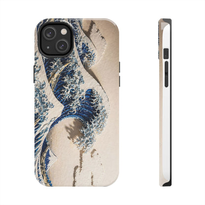 Great Wave 3D Embossed Tough Phone Case – Hokusai Japanese Art