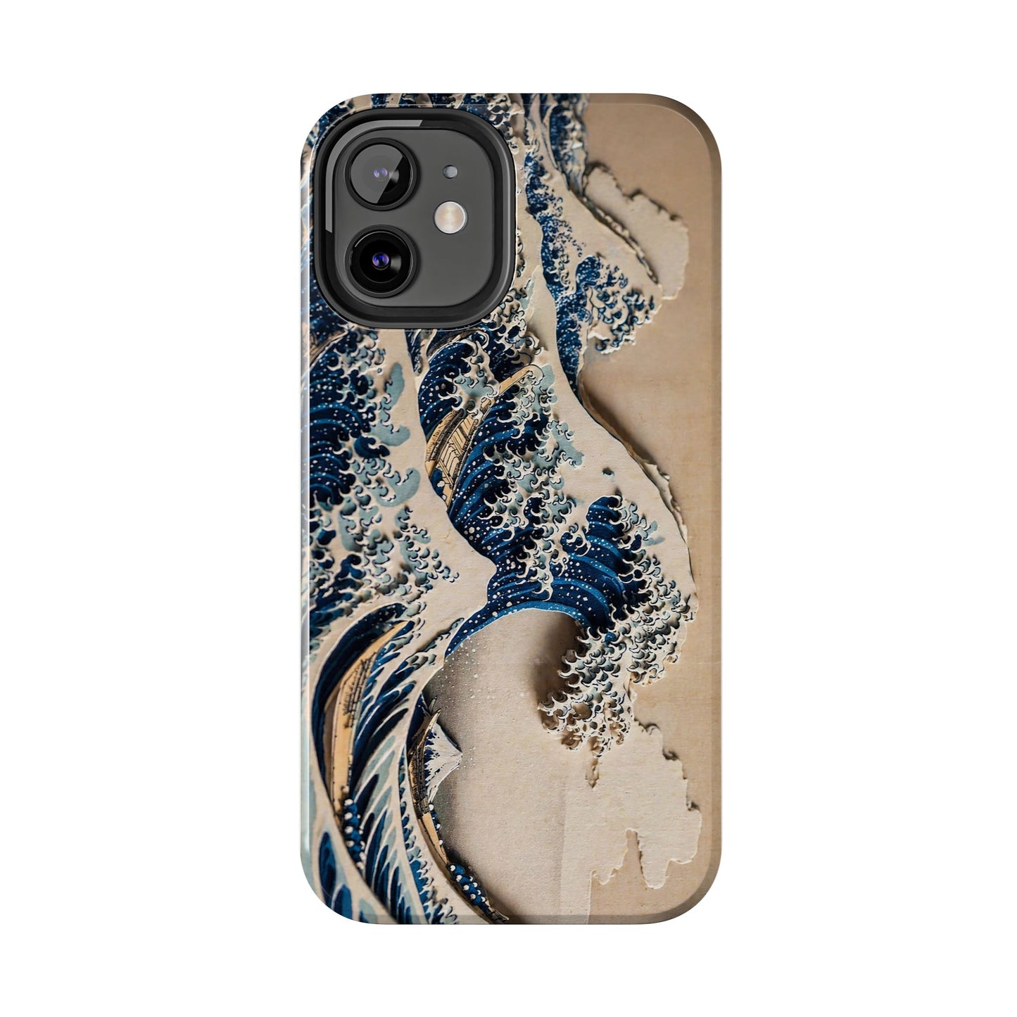 Great Wave 3D Shadow Relief Tough Phone Case – Hokusai Japanese Art