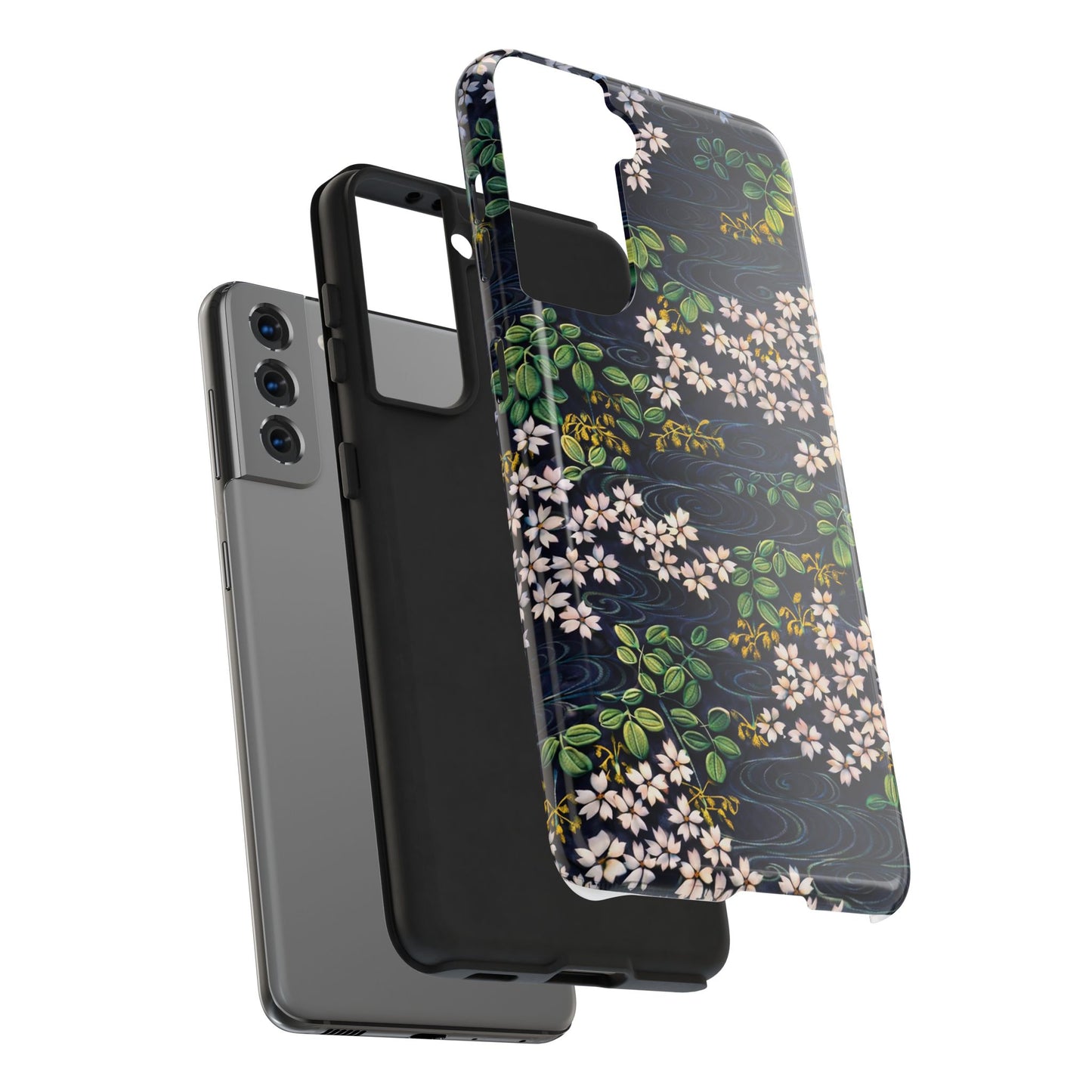 Sakura River Night Phone Case – Japanese Chiyogami Inspired Design