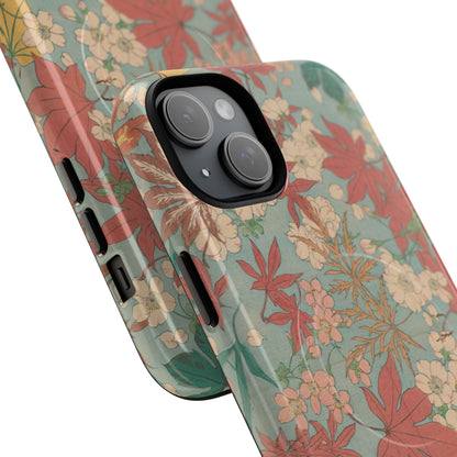 Meiji Era Maple & Autumn Bloom Phone Case | "Chiyogami Mihon" Japanese Archive Art