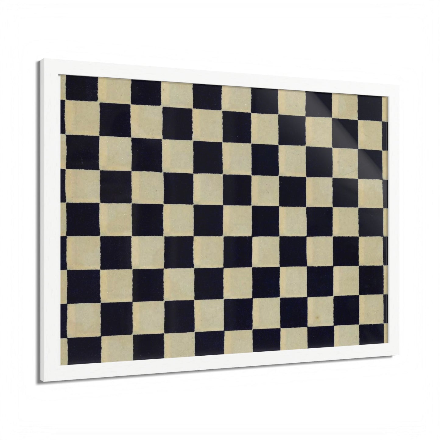 Taisho Era Ichimatsu Checkerboard Framed Poster - 1926 Japanese Chiyogami Wall Art