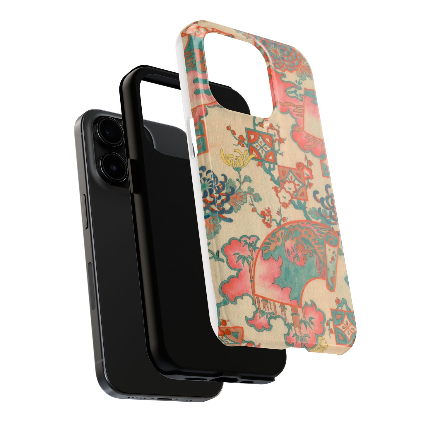Meiji Era Fan & Chrysanthemum Phone Case | 1901 Zuan Hyakushu | Japanese Art