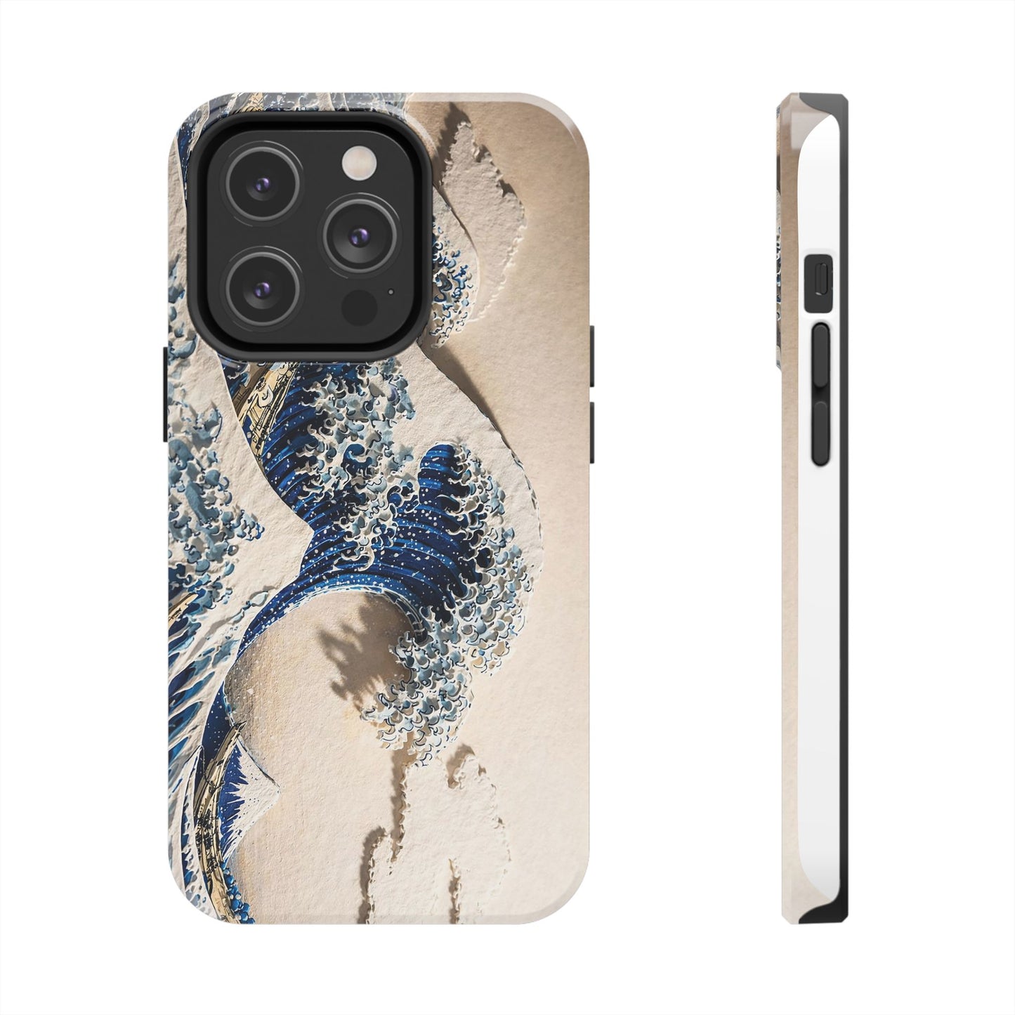 Great Wave 3D Embossed Tough Phone Case – Hokusai Japanese Art