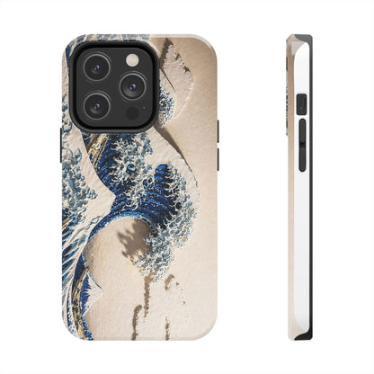Great Wave 3D Embossed Tough Phone Case – Hokusai Japanese Art