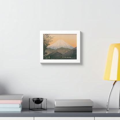 Framed Art Print - Vintage Mount Fuji Landscape (Multicolor)