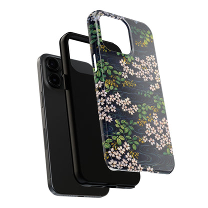 Sakura River Night Phone Case – Japanese Chiyogami Inspired Design