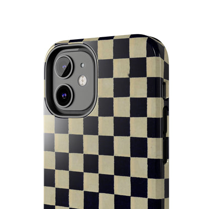 Ichimatsu Check Phone Case | Japanese Chiyogami Art | Taisho Modern Design 1926