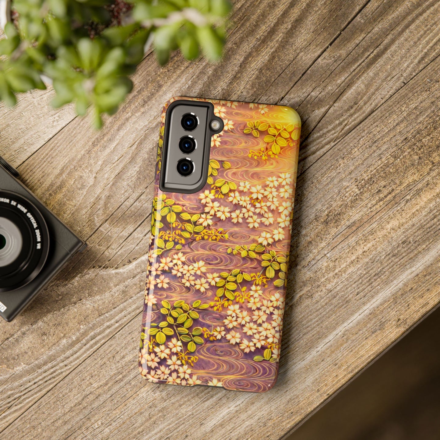 Sakura River Morning Light Phone Case – Japanese Chiyogami Inspired