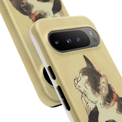 Sleeping Cat iPhone Case | Meiji Era Japanese Ink Painting | Ukiyo-e Art Phone Case | Vintage Japan Cat Gift