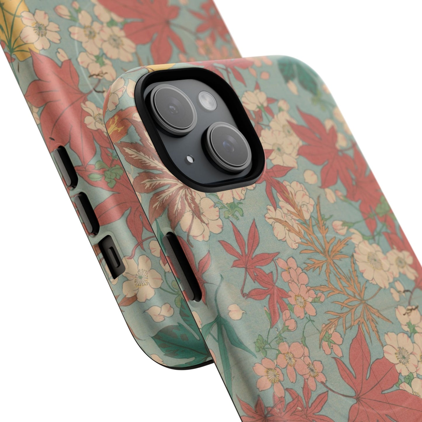 Meiji Era Maple & Autumn Bloom Phone Case | "Chiyogami Mihon" Japanese Archive Art