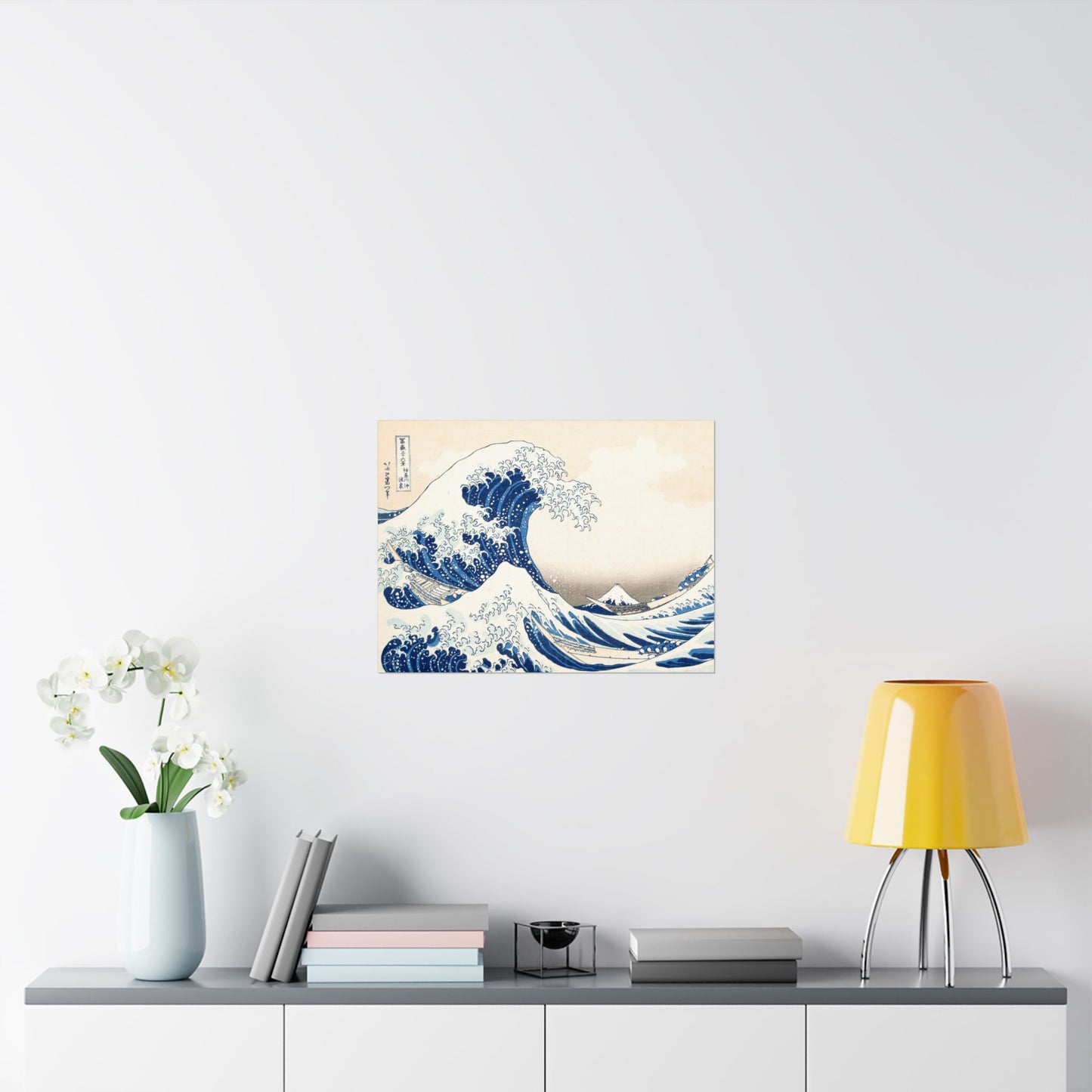 Hokusai Wave Matte Poster — The Great Wave Off Kanagawa Horizontal Print