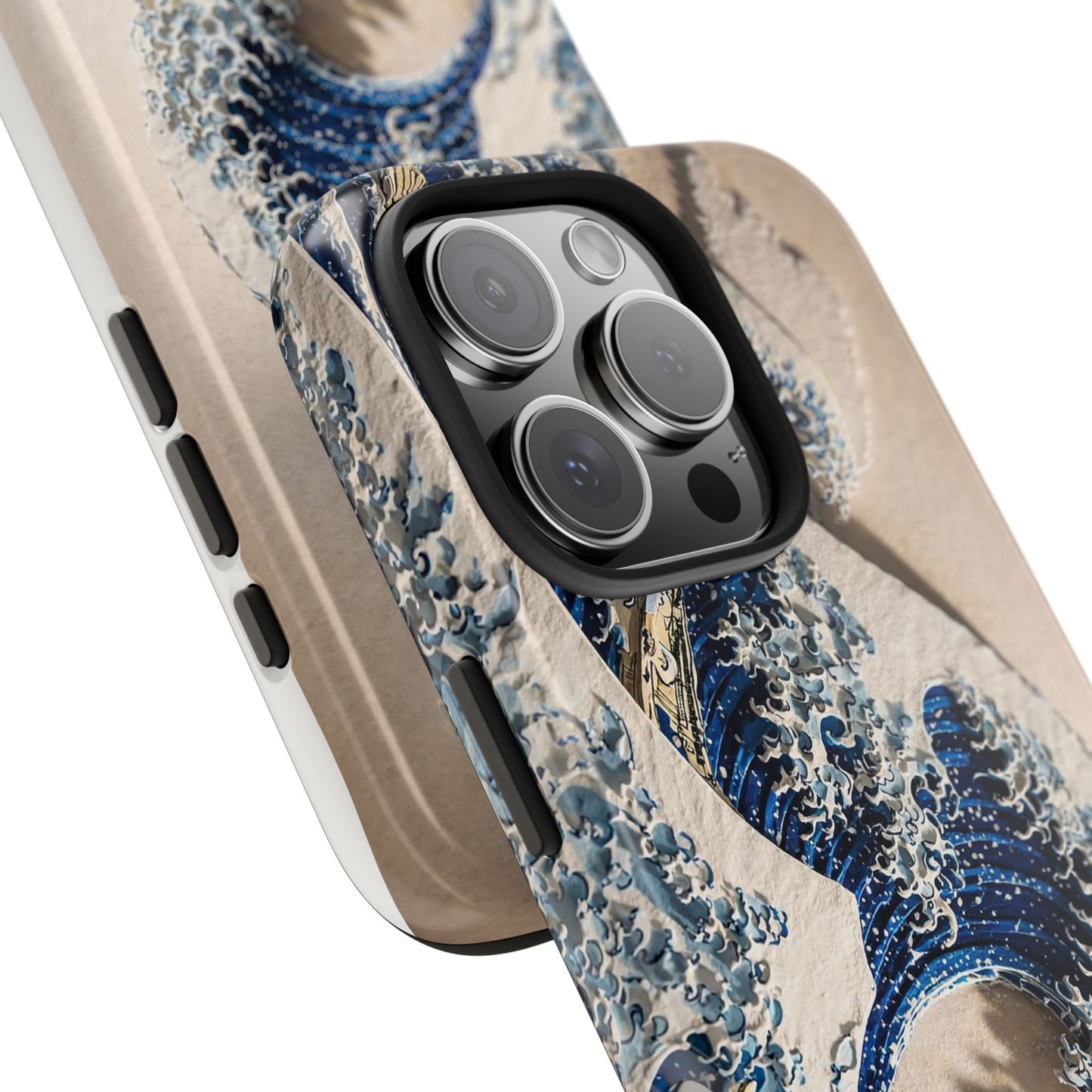 Great Wave 3D Embossed Tough Phone Case – Hokusai Japanese Art