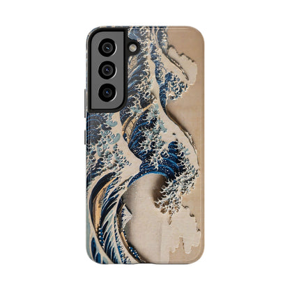 Great Wave 3D Shadow Relief Tough Phone Case – Hokusai Japanese Art