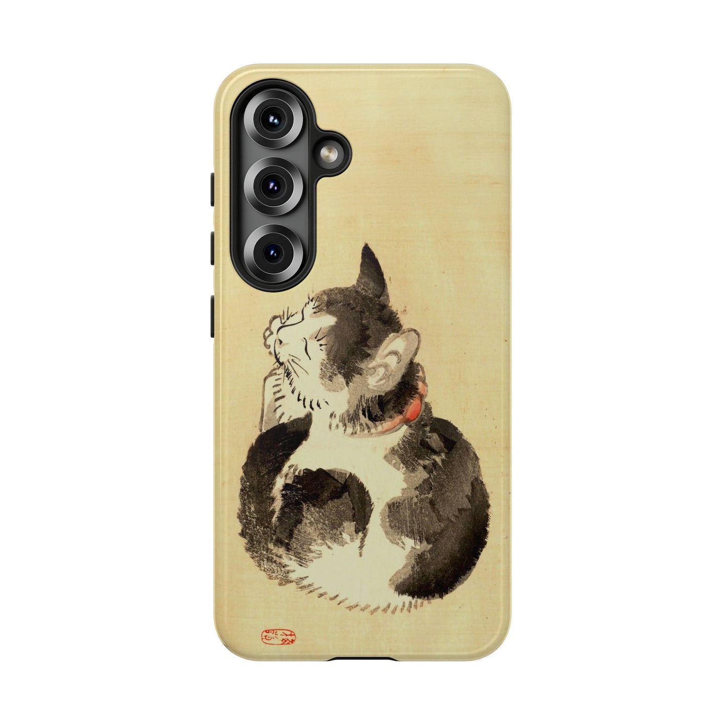 Sleeping Cat iPhone Case | Meiji Era Japanese Ink Painting | Ukiyo-e Art Phone Case | Vintage Japan Cat Gift
