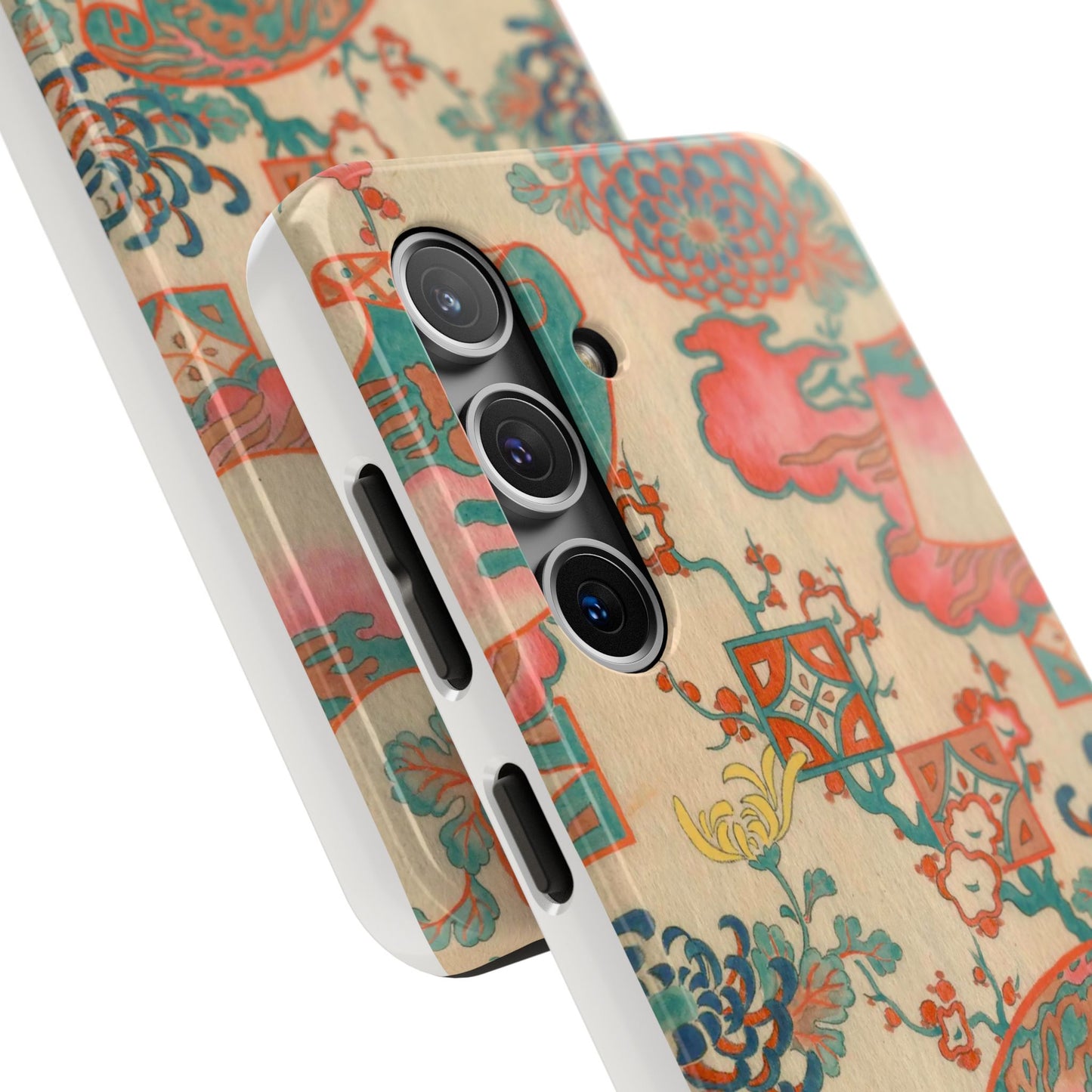 Meiji Era Fan & Chrysanthemum Phone Case | 1901 Zuan Hyakushu | Japanese Art