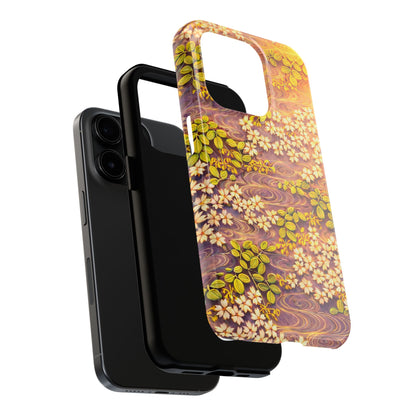 Sakura River Morning Light Phone Case – Japanese Chiyogami Inspired
