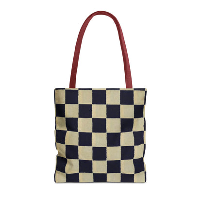 Black & White Ichimatsu Checkered Tote Bag – Japanese Traditional Pattern, Minimalist Everyday Bag