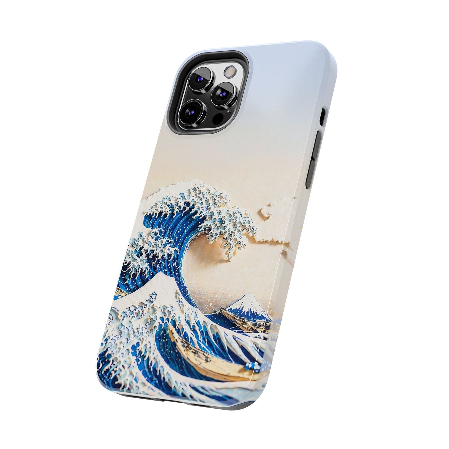 Japanese Great Wave Morning Glow Phone Case | Hokusai 3D Art | Edo Era Masterpiece
