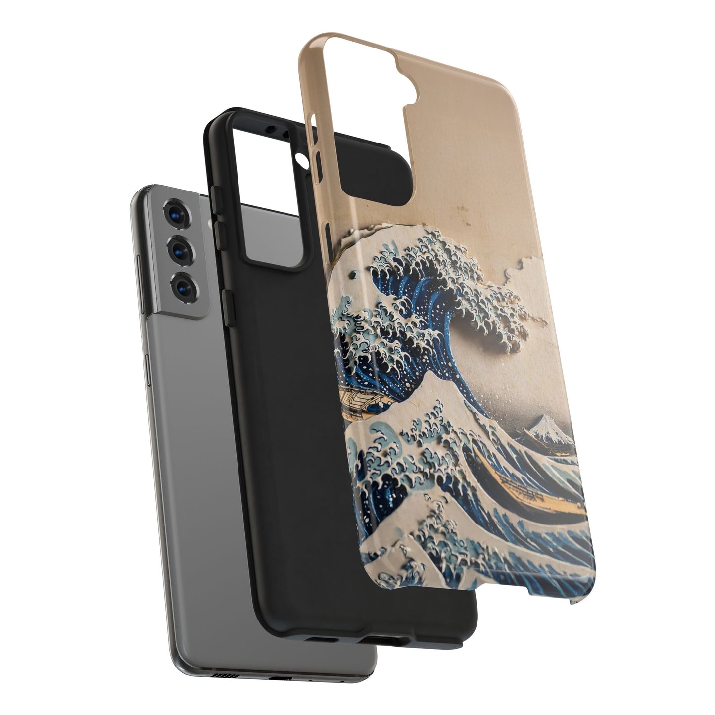 Japanese Great Wave Phone Case | Hokusai Katsushika 3D Art | Edo Era Masterpiece | Fuji Mountain