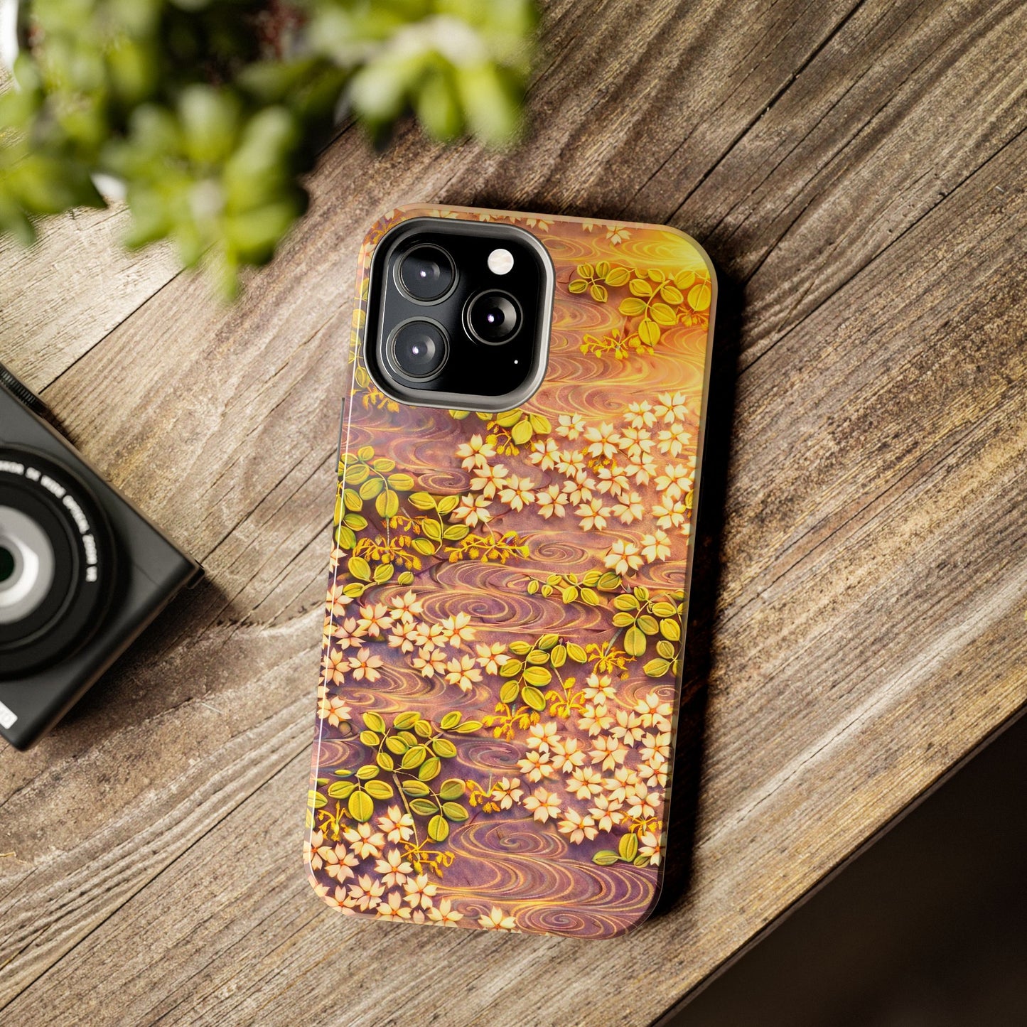 Sakura River Morning Light Phone Case – Japanese Chiyogami Inspired