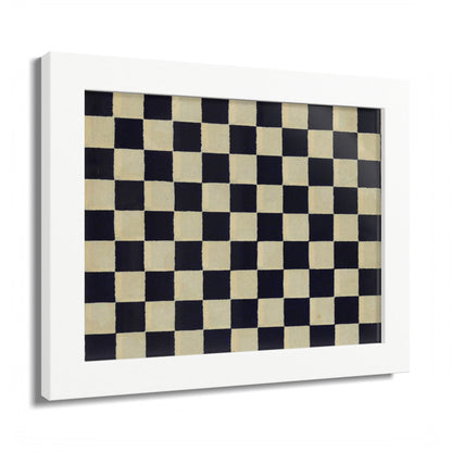 Taisho Era Ichimatsu Checkerboard Framed Poster - 1926 Japanese Chiyogami Wall Art