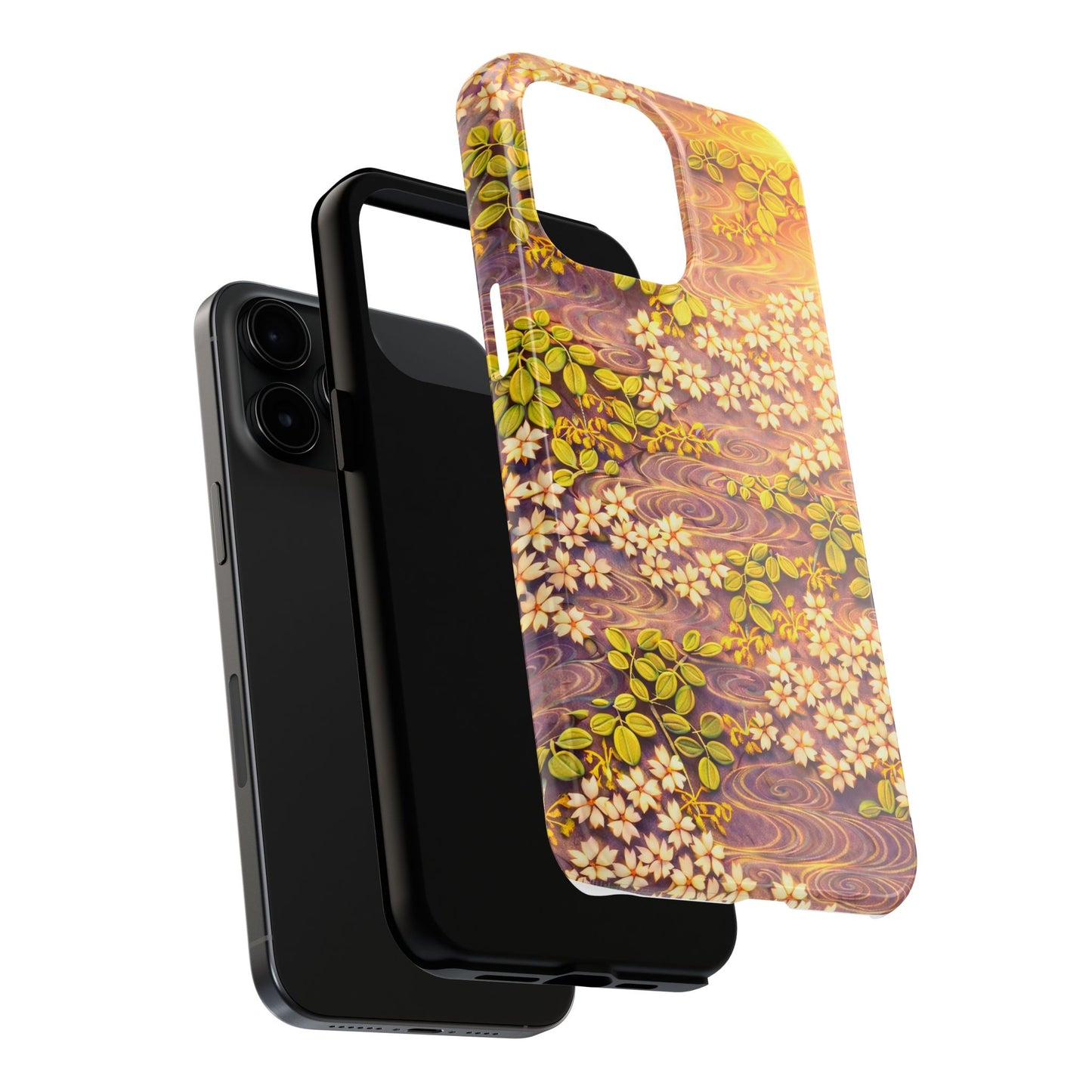 Sakura River Morning Light Phone Case – Japanese Chiyogami Inspired