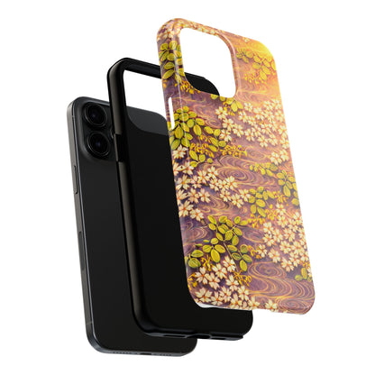Sakura River Morning Light Phone Case – Japanese Chiyogami Inspired
