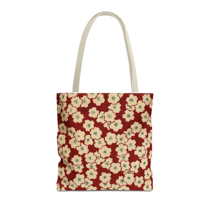 Japanese Sakura Tote Bag - Taisho Era Chiyogami Washi Pattern Vintage Design