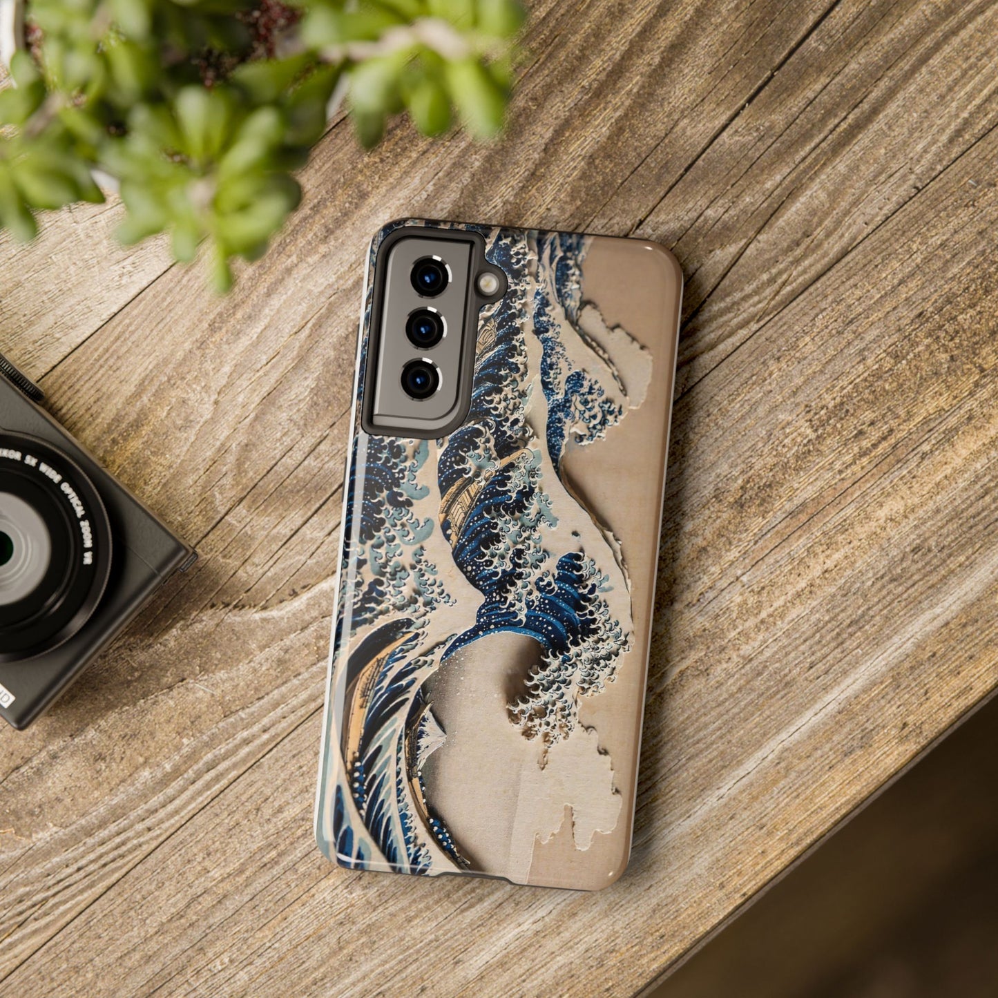 Great Wave 3D Shadow Relief Tough Phone Case – Hokusai Japanese Art