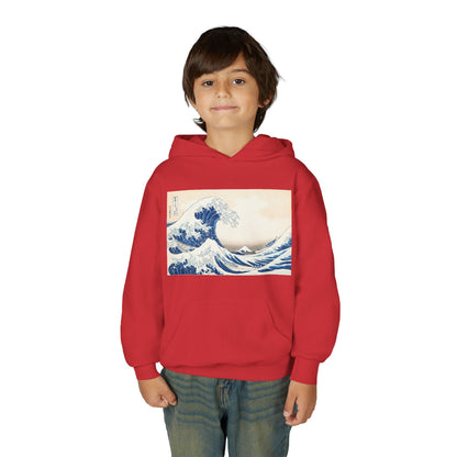 Great Wave off Kanagawa Kids Hoodie - Hokusai Japanese Art Youth Sweatshirt
