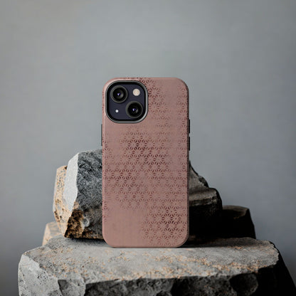 Taisho Era Pink Asanoha Phone Case | 1926 Japanese Chiyogami Art | Hemp Leaf Pattern