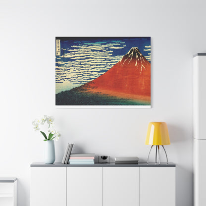 Red Fuji Canvas Print - Hokusai Fine Wind Clear Morning Japanese Ukiyo-e Wall Art