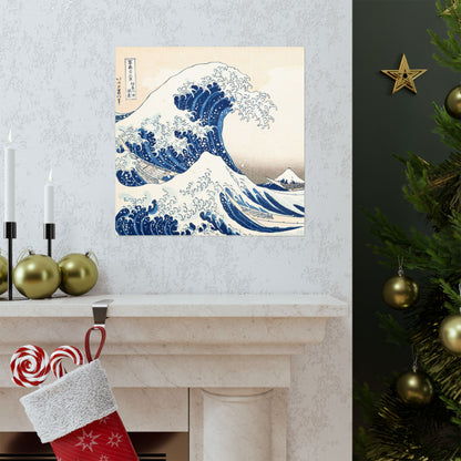 Hokusai Wave Matte Poster — The Great Wave Off Kanagawa Horizontal Print