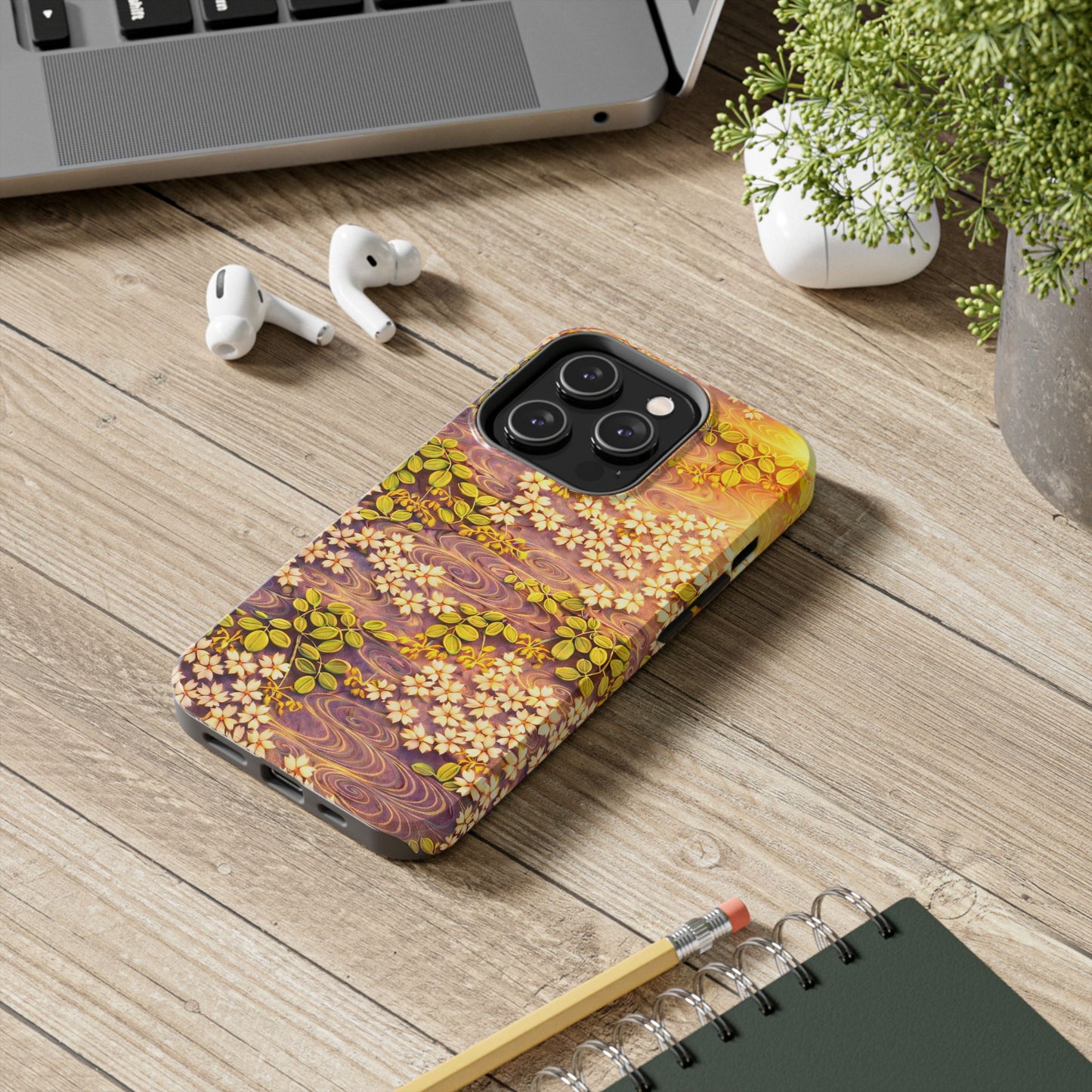 Sakura River Morning Light Phone Case – Japanese Chiyogami Inspired