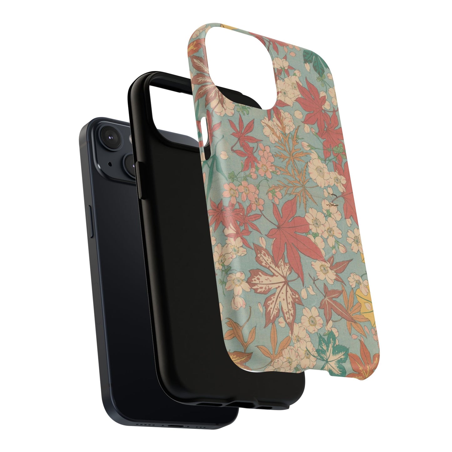 Meiji Era Maple & Autumn Bloom Phone Case | "Chiyogami Mihon" Japanese Archive Art