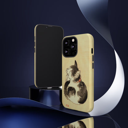 Sleeping Cat iPhone Case | Meiji Era Japanese Ink Painting | Ukiyo-e Art Phone Case | Vintage Japan Cat Gift