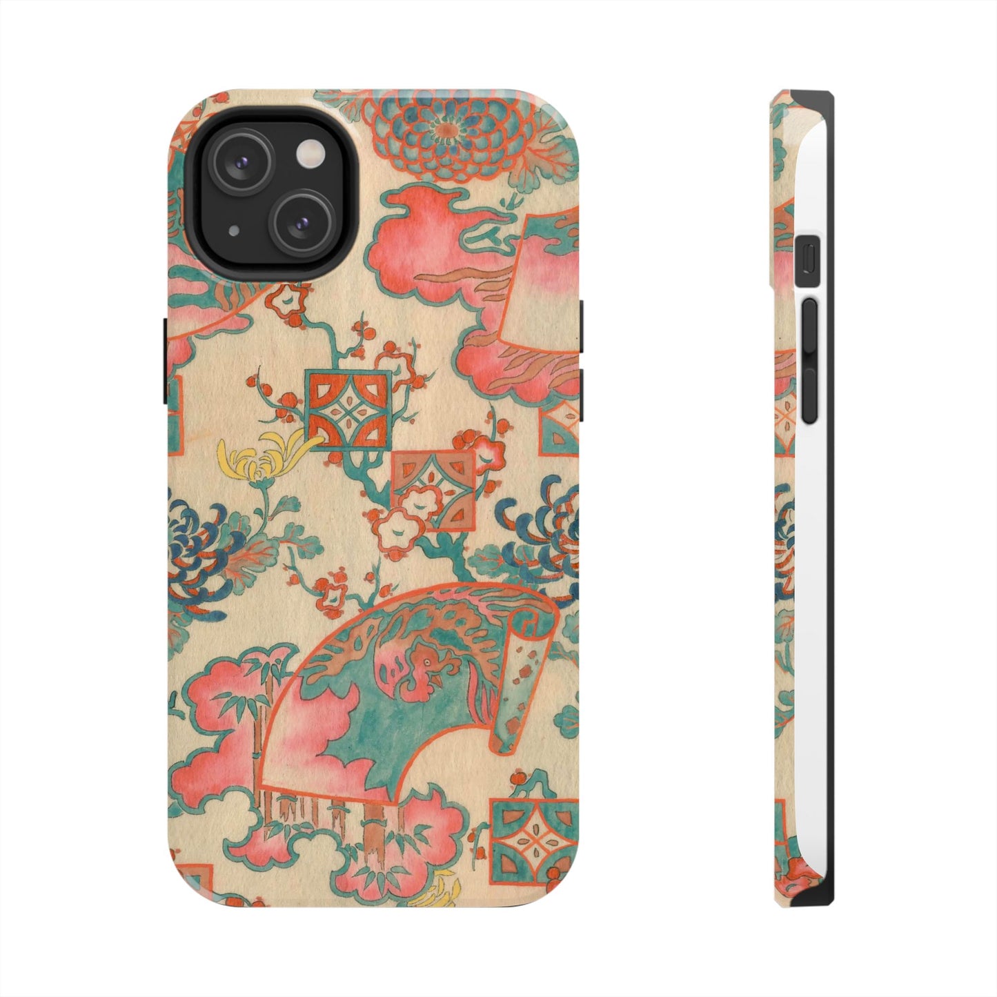 Meiji Era Fan & Chrysanthemum Phone Case | 1901 Zuan Hyakushu | Japanese Art