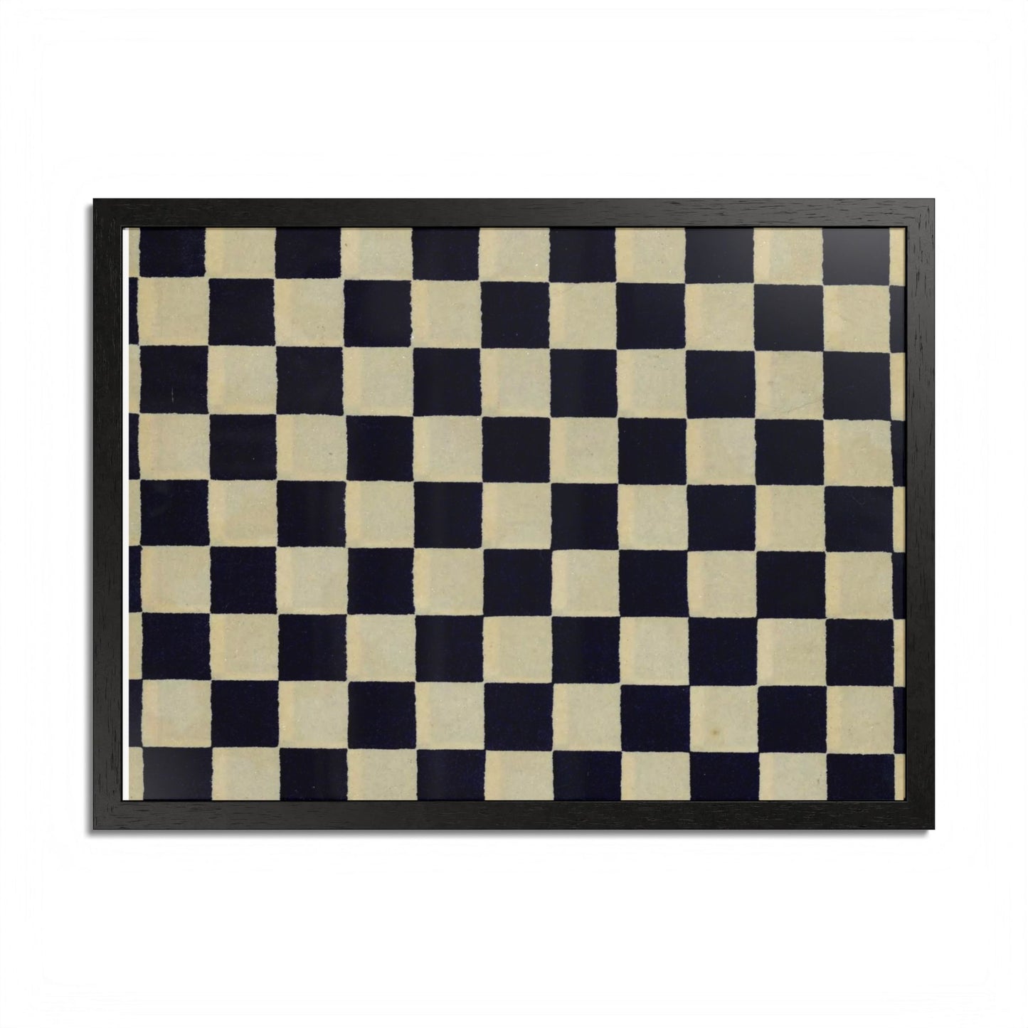 Taisho Era Ichimatsu Checkerboard Framed Poster - 1926 Japanese Chiyogami Wall Art