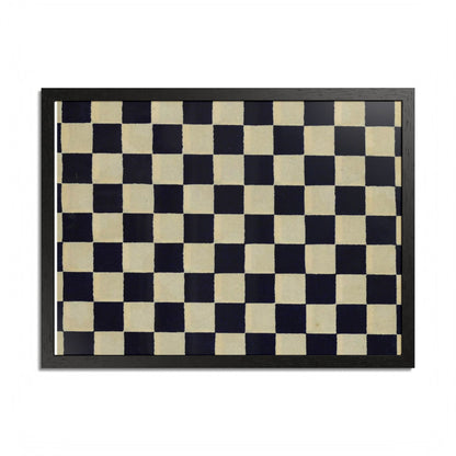 Taisho Era Ichimatsu Checkerboard Framed Poster - 1926 Japanese Chiyogami Wall Art