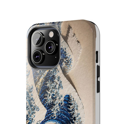 Great Wave 3D Embossed Tough Phone Case – Hokusai Japanese Art