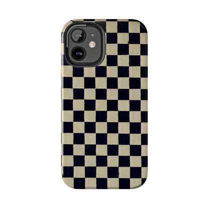 Ichimatsu Check Phone Case | Japanese Chiyogami Art | Taisho Modern Design 1926