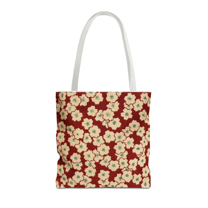 Japanese Sakura Tote Bag - Taisho Era Chiyogami Washi Pattern Vintage Design